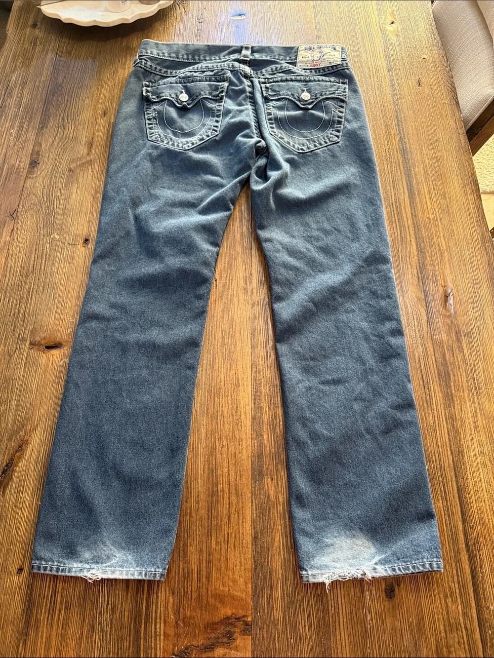 True Religion Skinny Indigo Blue Denim Jeans with Branded Button